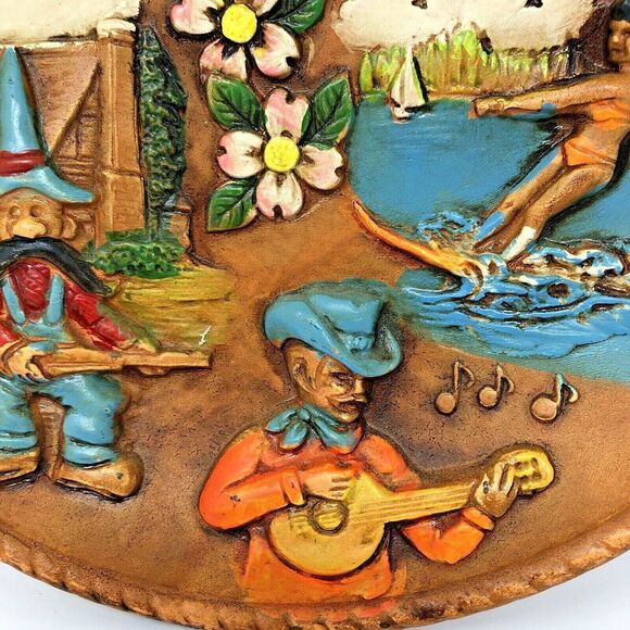 Missouri Gun Totin Hillbbilly Souvenir Wall Plate Kitschy 3D Vintage Japan 8in - Picture 3 of 11